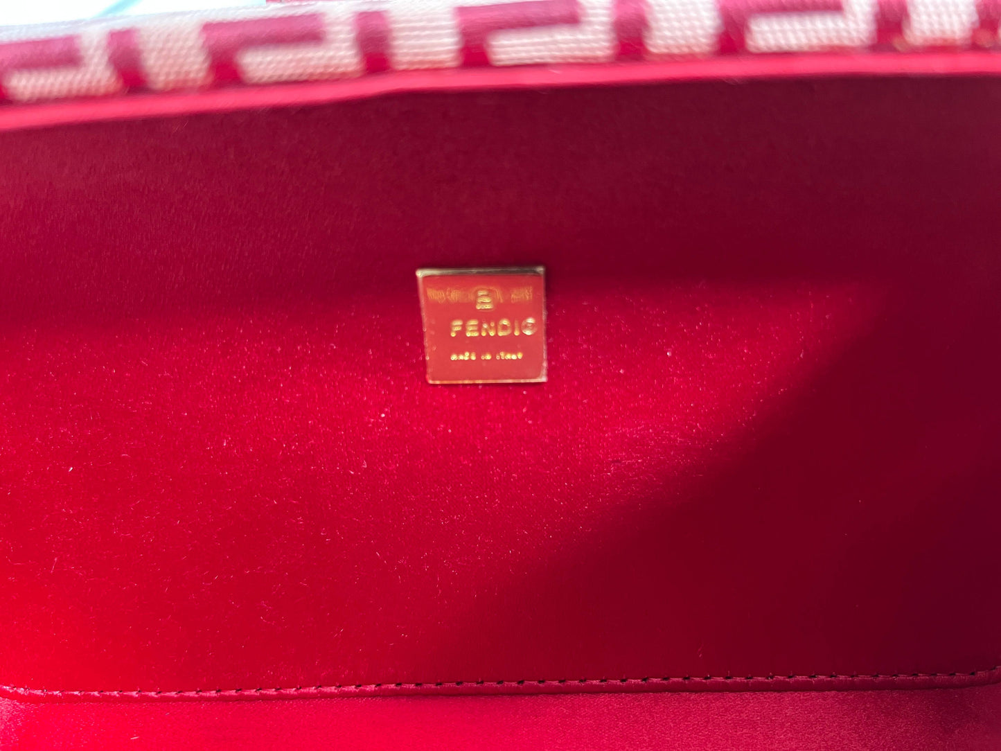 Fendi Vintage zucchino red box crossbody bag