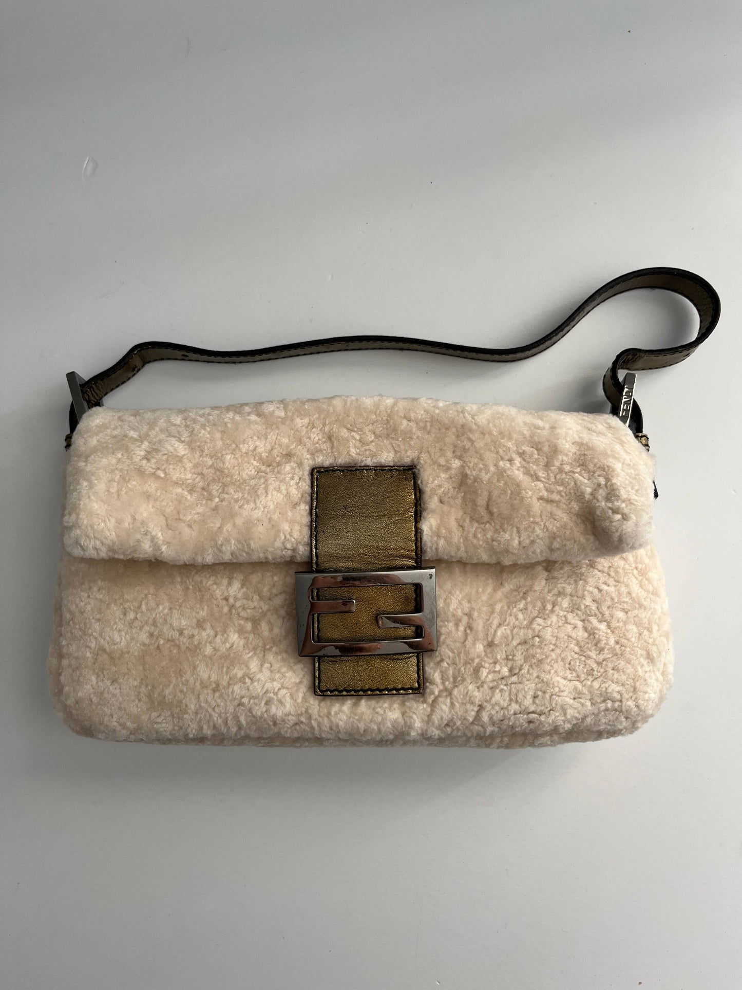 Fendi Baguette pure shearling shoulder bag