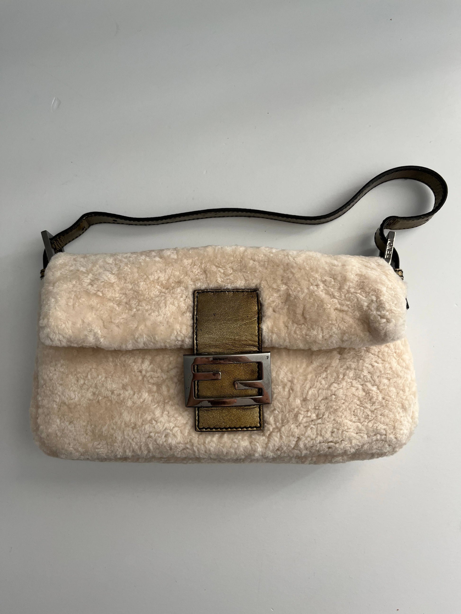 Fendi Baguette pure shearling shoulder bag