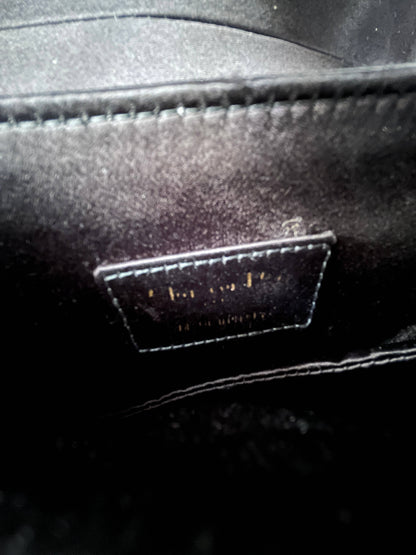 Dior Saddle small size black satin shoulder bag