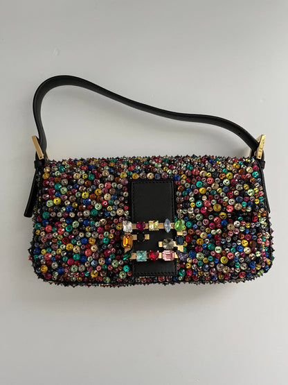 Fendi baguette jewel multicolor shoulder bag