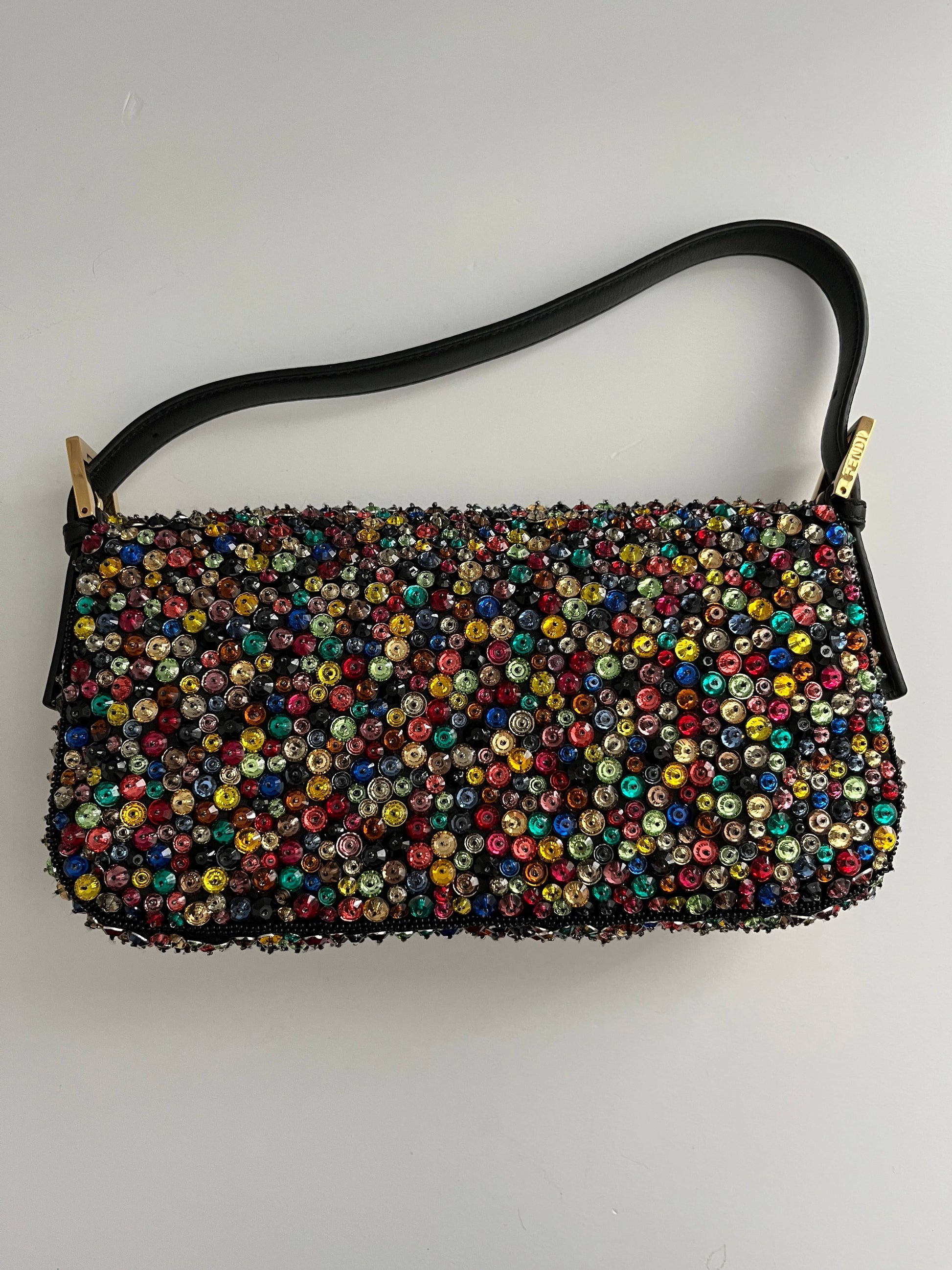 Fendi baguette jewel multicolor shoulder bag