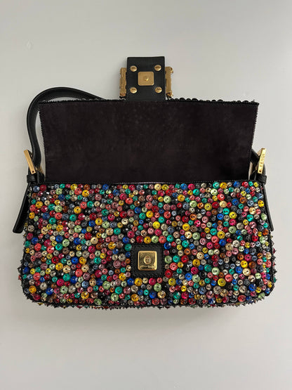 Fendi baguette jewel multicolor shoulder bag