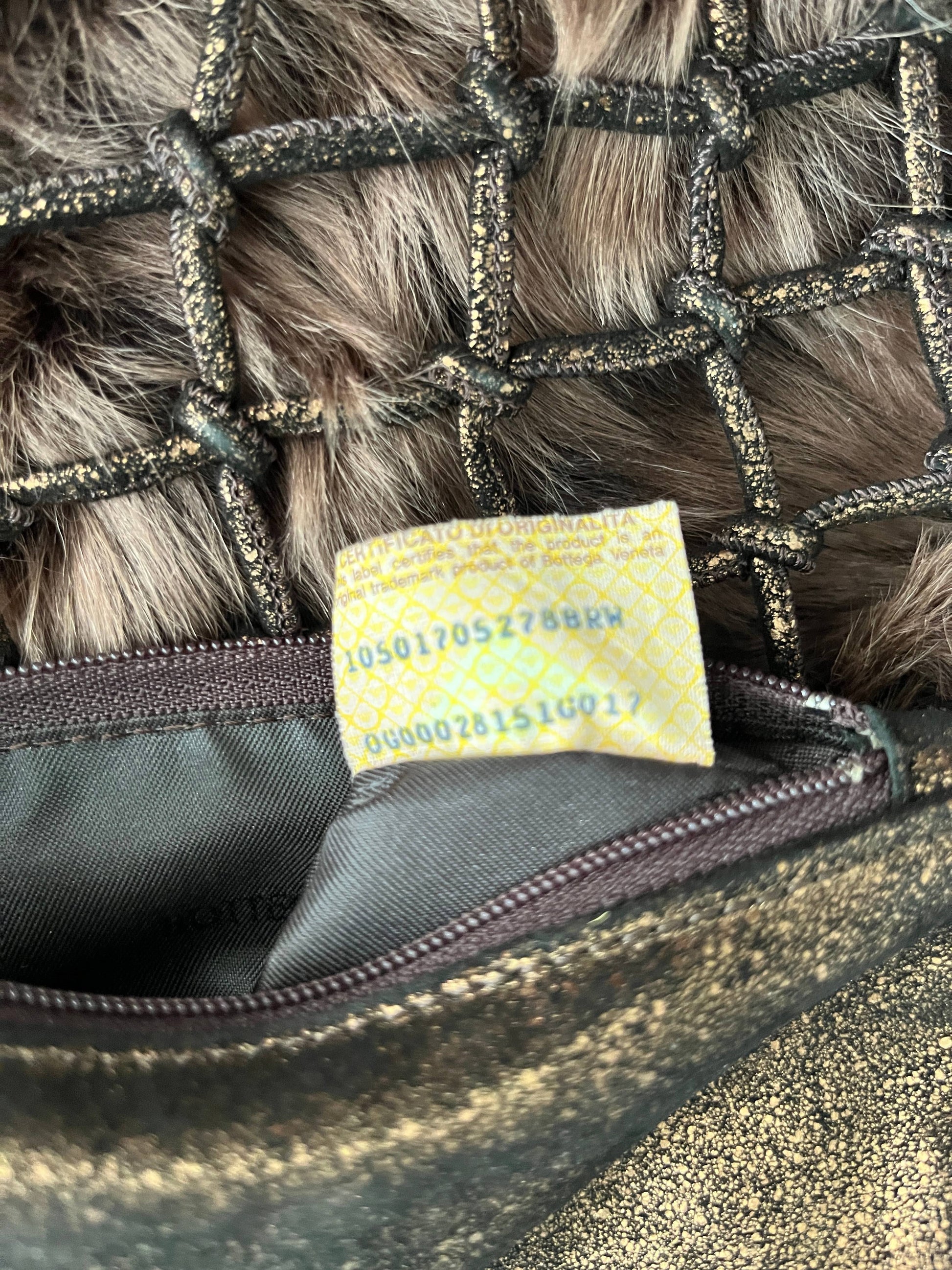 Bottega Veneta fur hobo woven bag