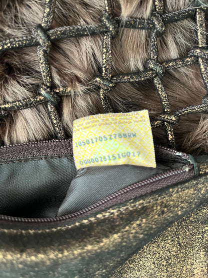 Bottega Veneta fur hobo woven bag