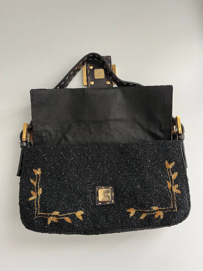 Fendi Baguette Cross stitch beaded shoulder bag