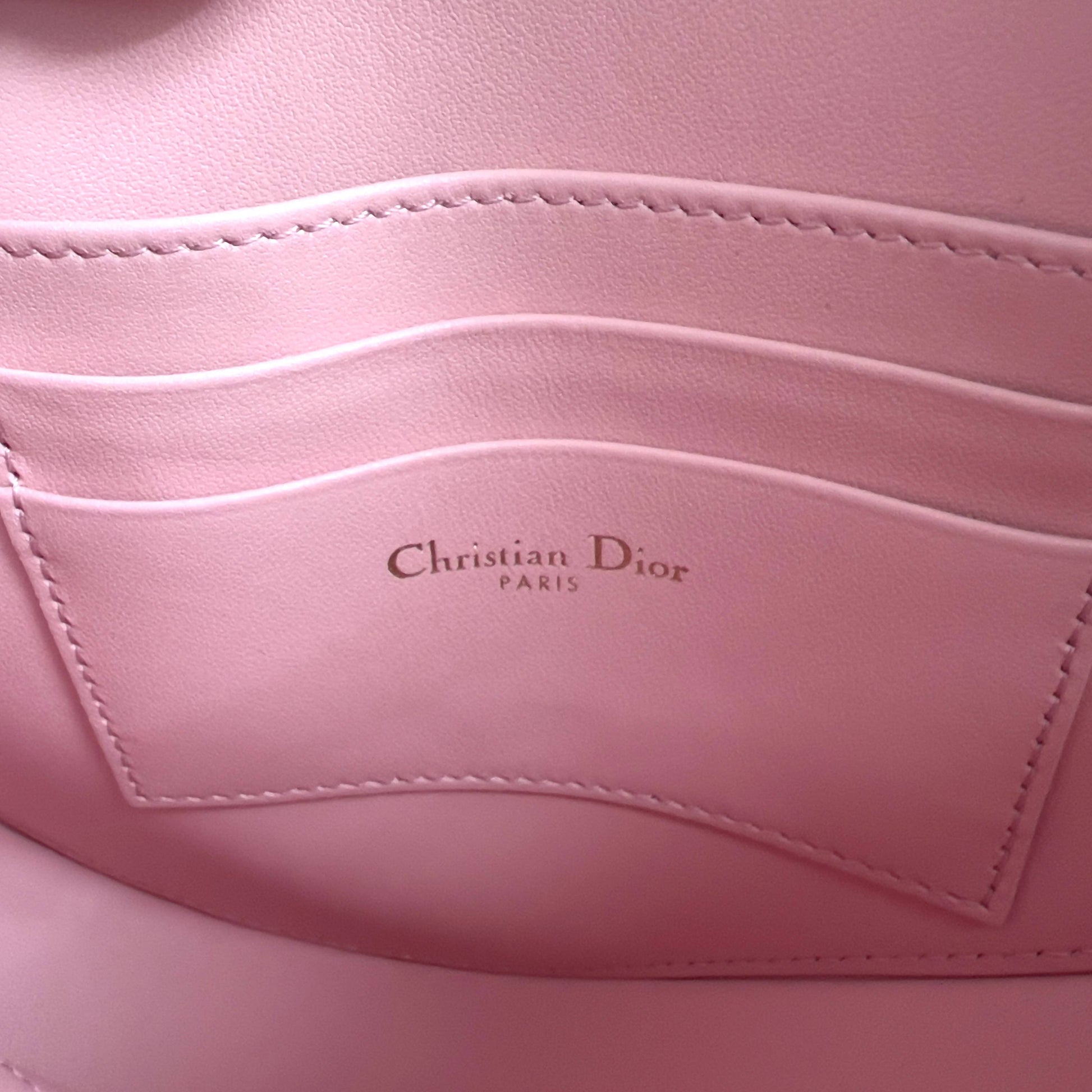 Dior Pink Leather Small Saddle bag