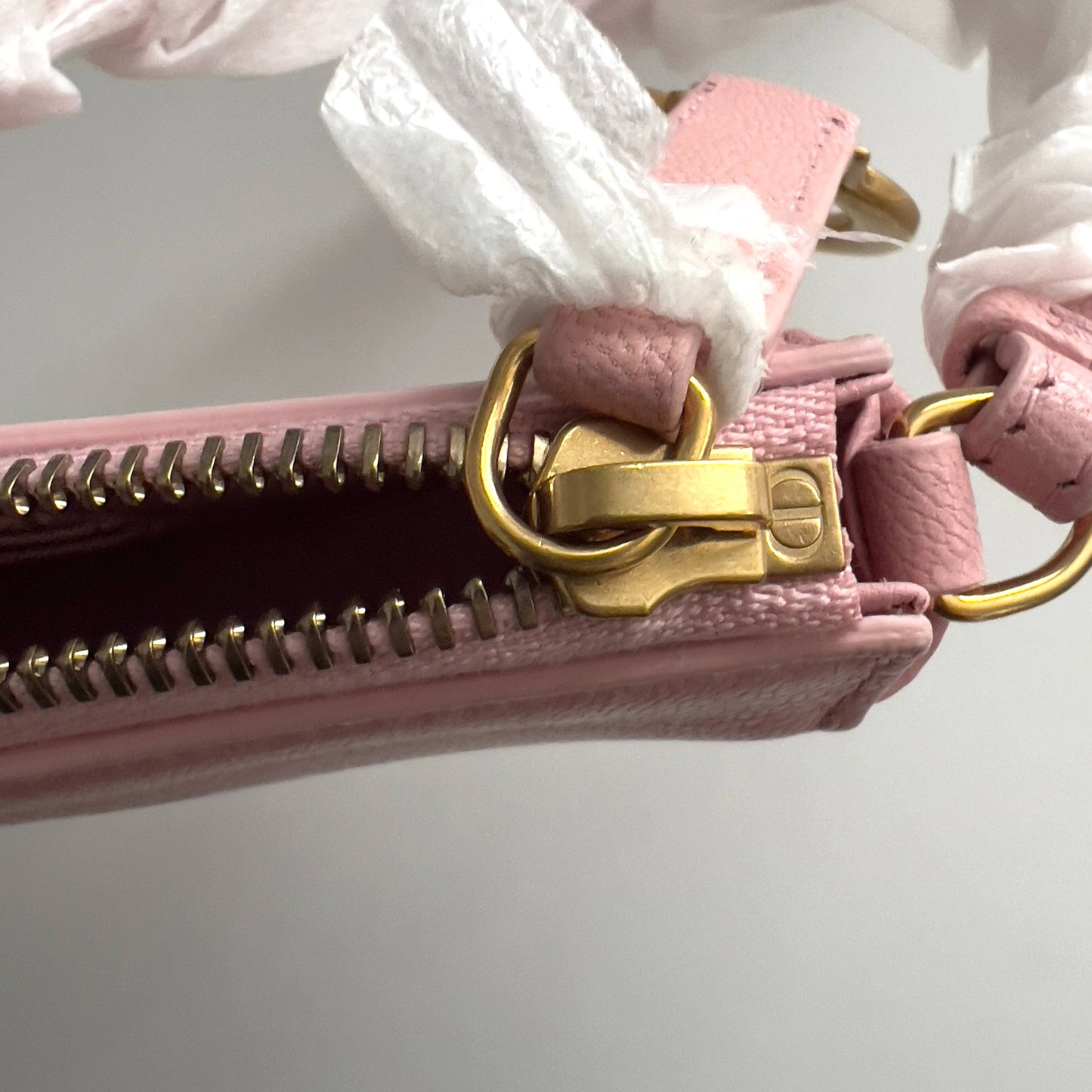 Dior Pink Leather Small Saddle bag