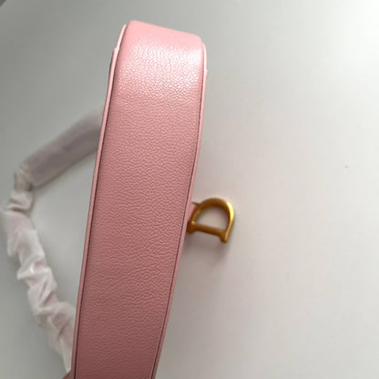 Dior Pink Leather Small Saddle bag