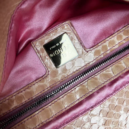Vintage Fendi Pink Sequin Baguette