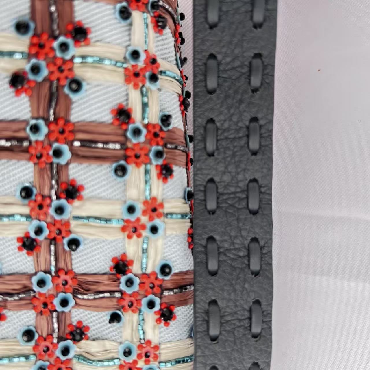 Fendi Baguette new style multicolor embroidered silver hardware shoulder bag