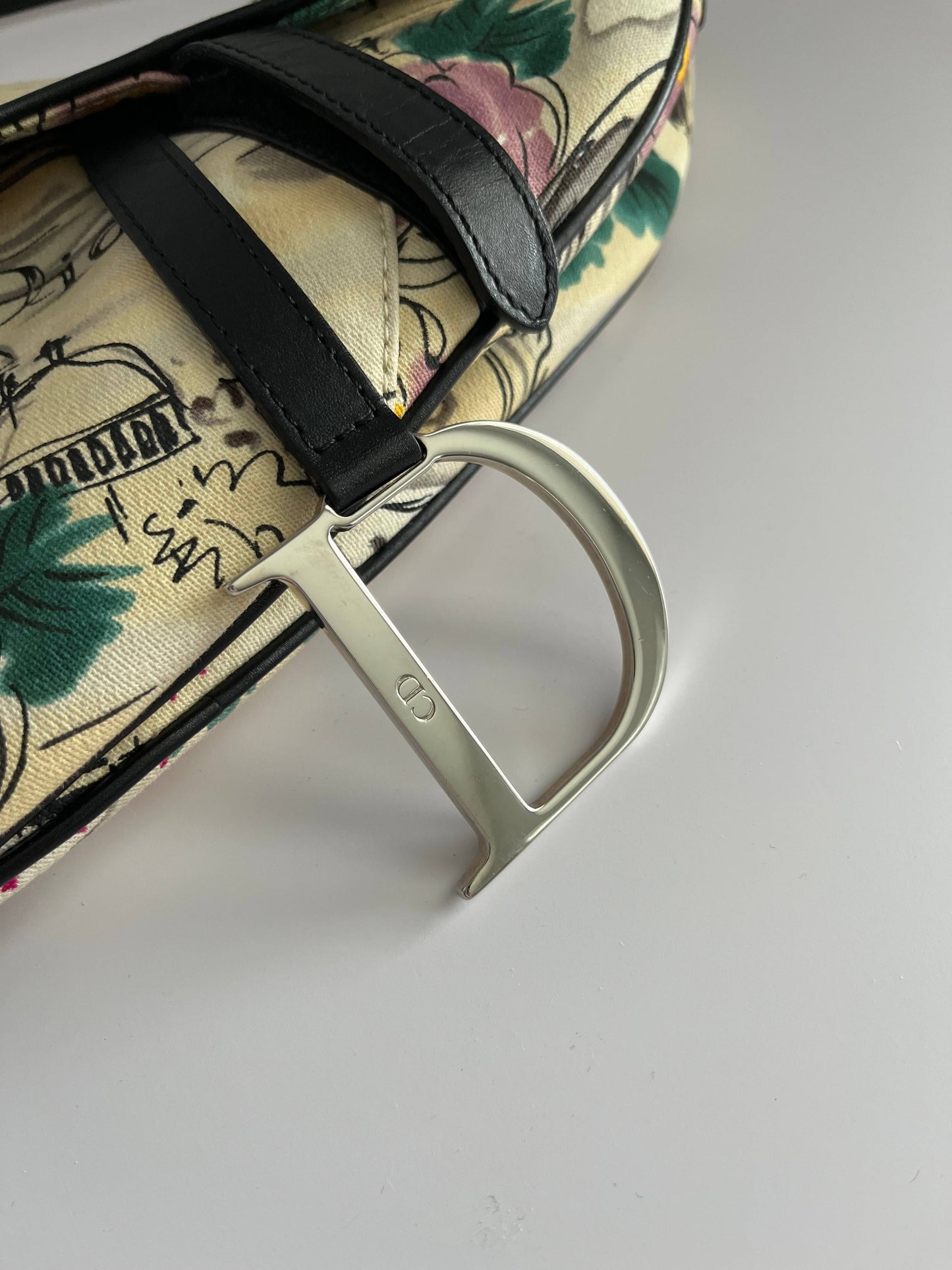 Vintage Dior Paris 50's saddle bag