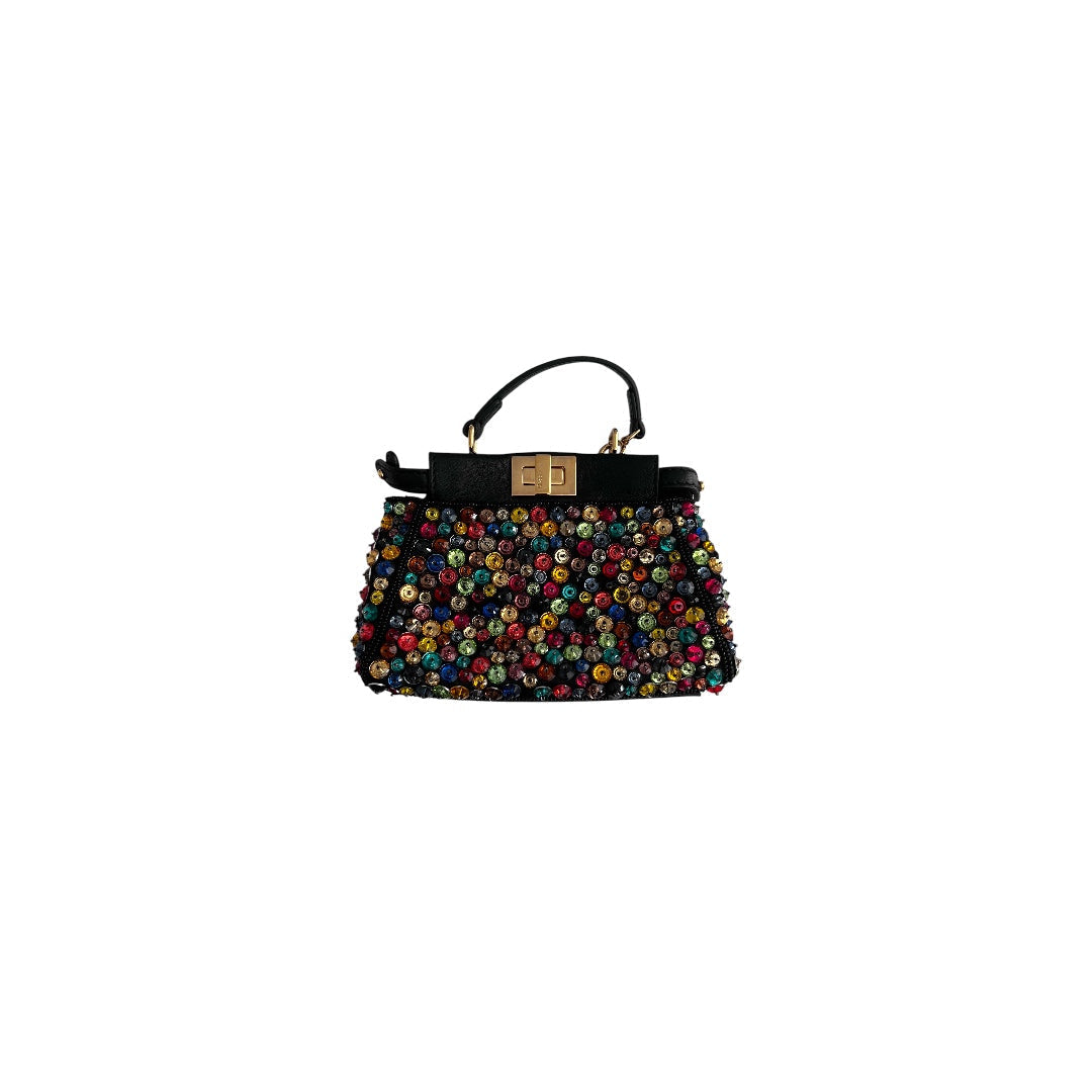 Fendi Fendi multicolor beaded mini peekaboo