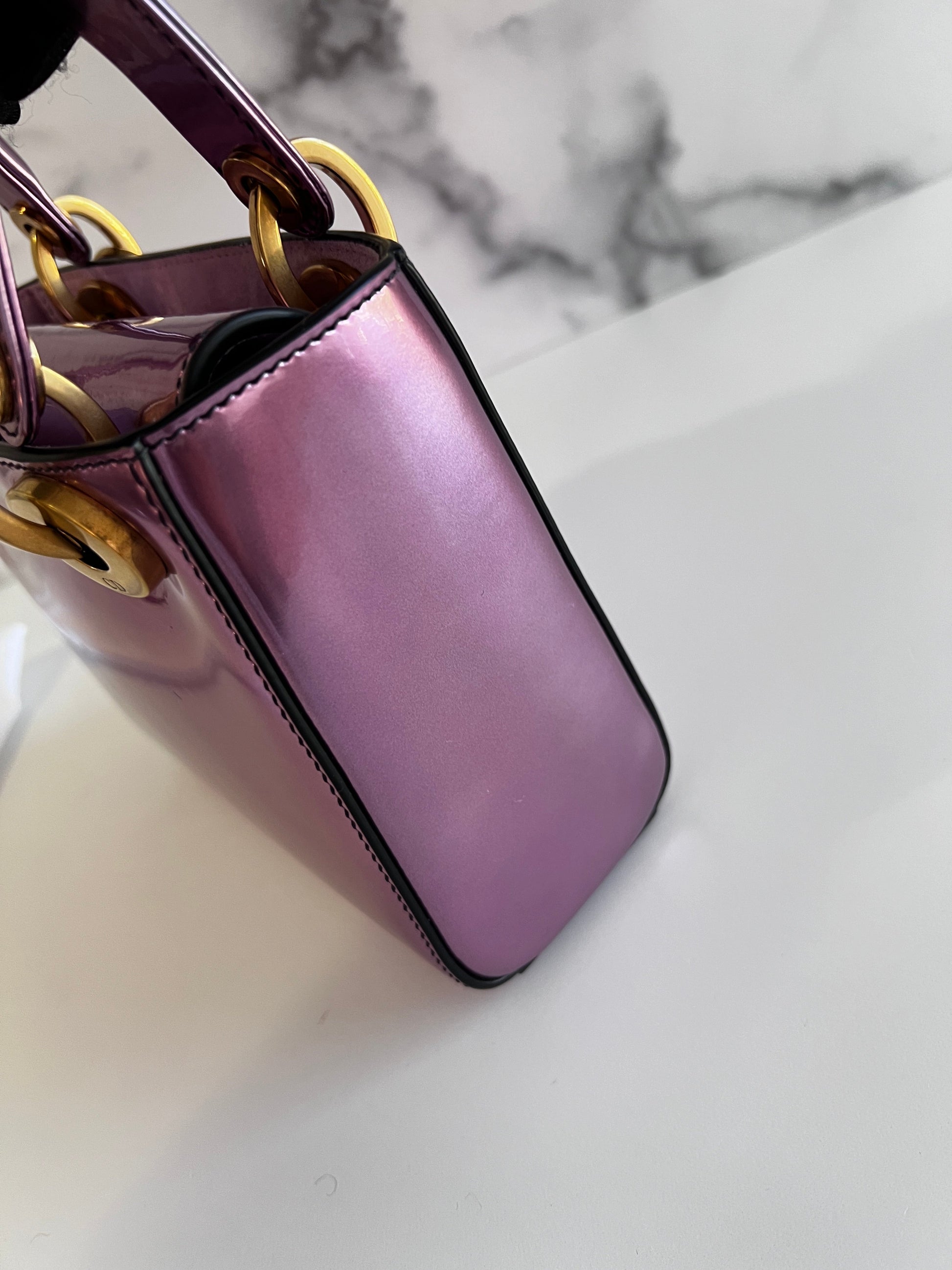 Dior mini metallic lady Dior bag