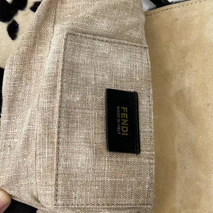 Fendi baguette mini mamma pony hair shoulder bag