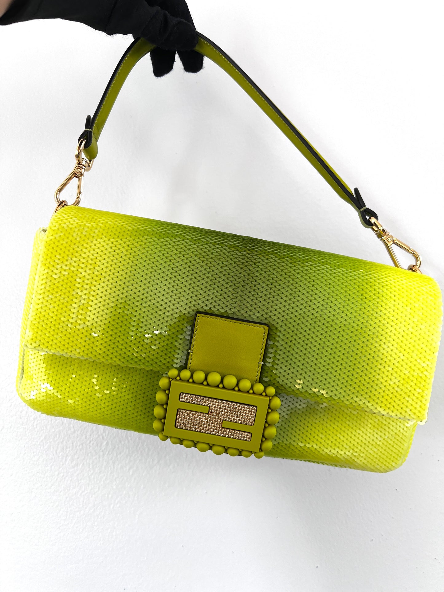 Fendi & SJP's green sequin baguette