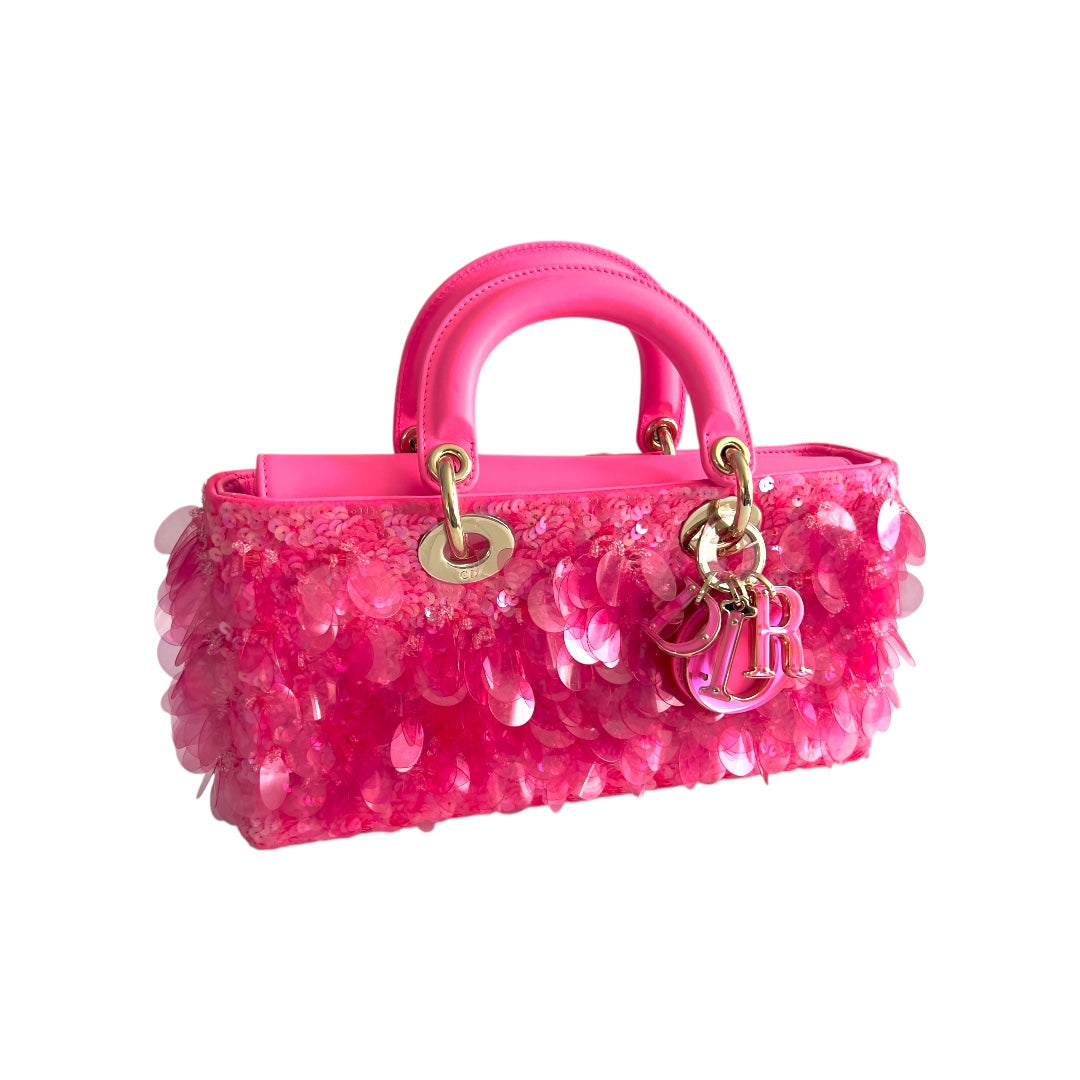Dior Dior Barbie Pink Sequin D-joy Bag Small Size