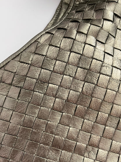 Bottega Veneta silver gray Leather Shoulder Bag