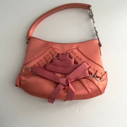 Dior Vintage Peach Pink Mini Satin Ballet Bag