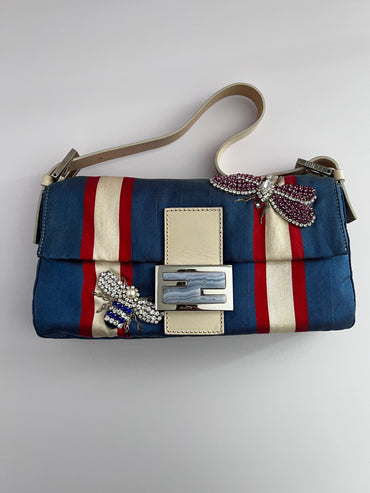 Vintage Fendi insect strip baguette