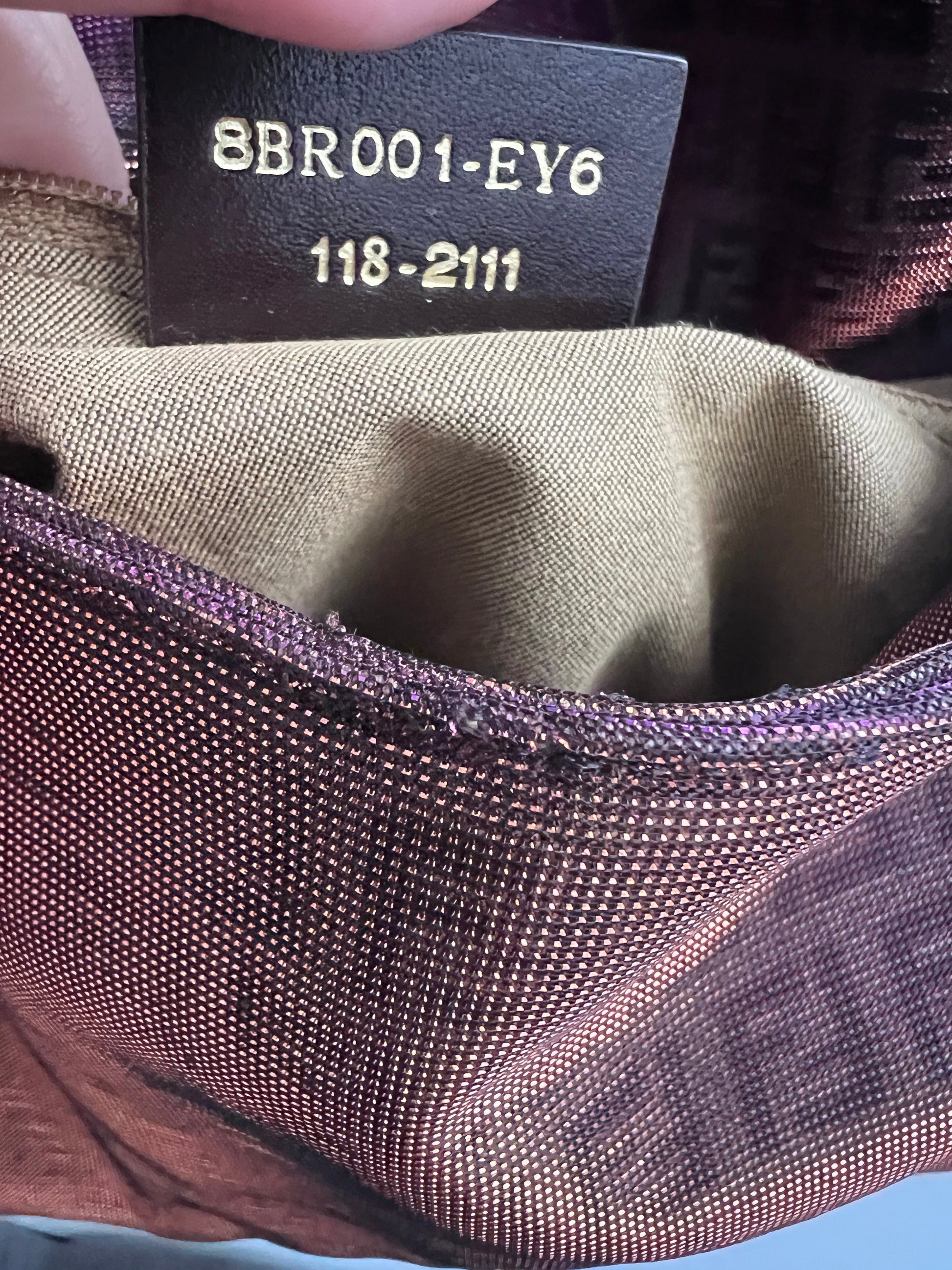 Fendi baguette purple mamma zucchino shoulder bag