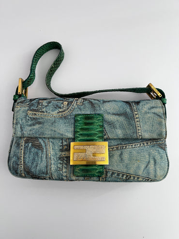 Fendi Limited Edition Denim Baguette