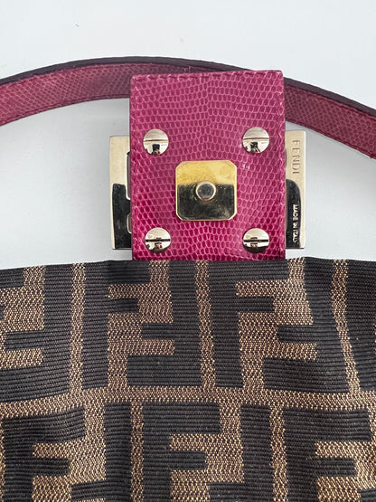 Vintage Fendi embroidered zucca baguette 2004