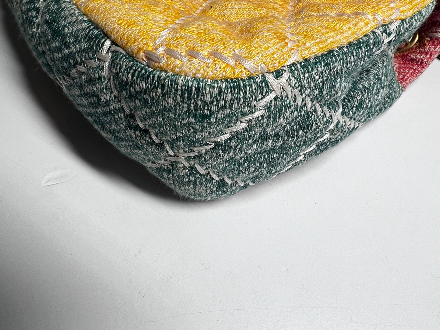 Chanel multi color cloth timeless cloth flap bag