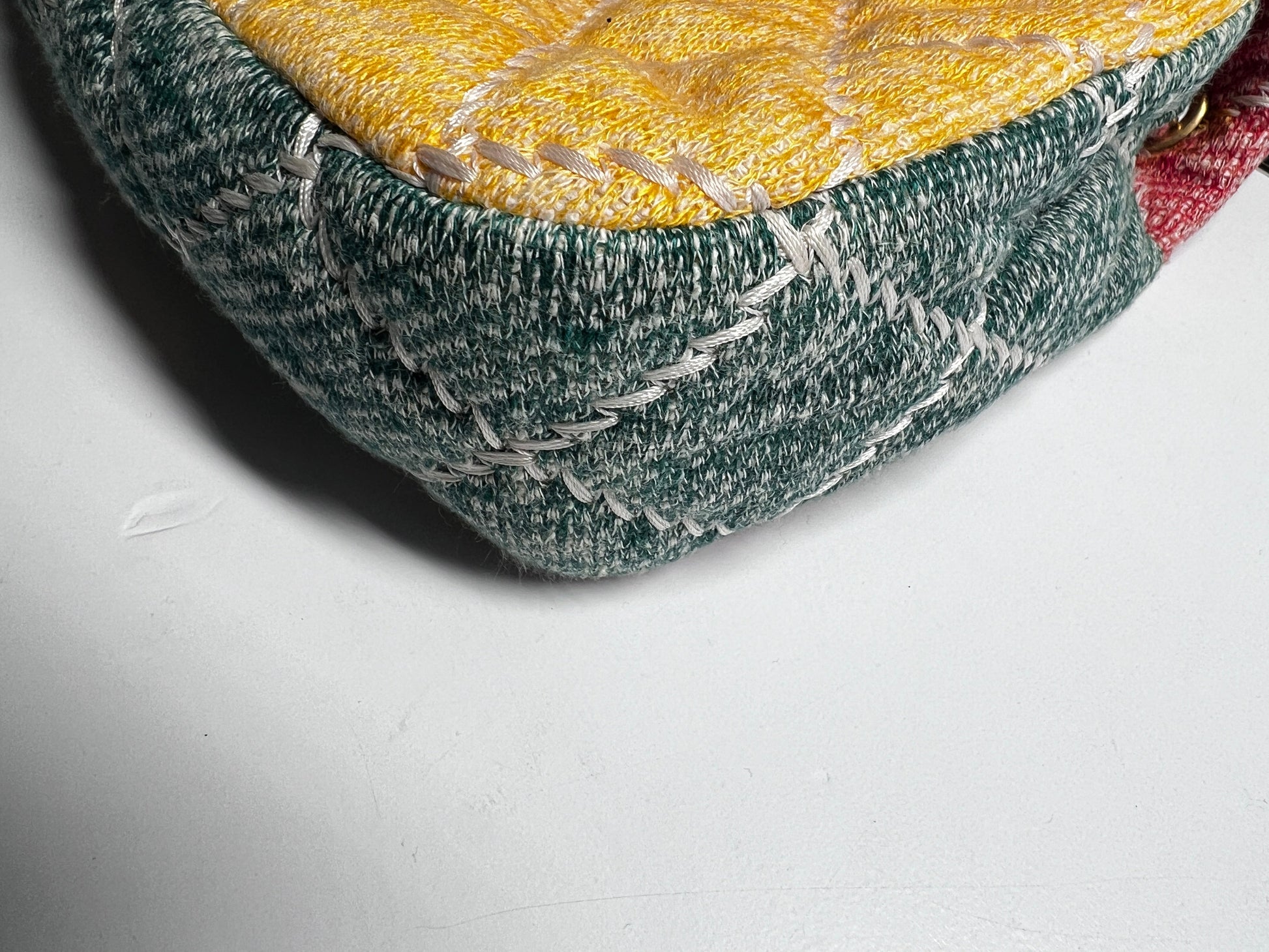 Chanel multi color cloth timeless cloth flap bag