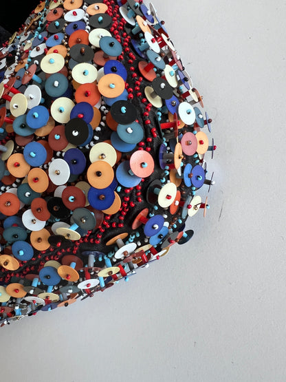 Fendi 3D multicolor sequin baguette