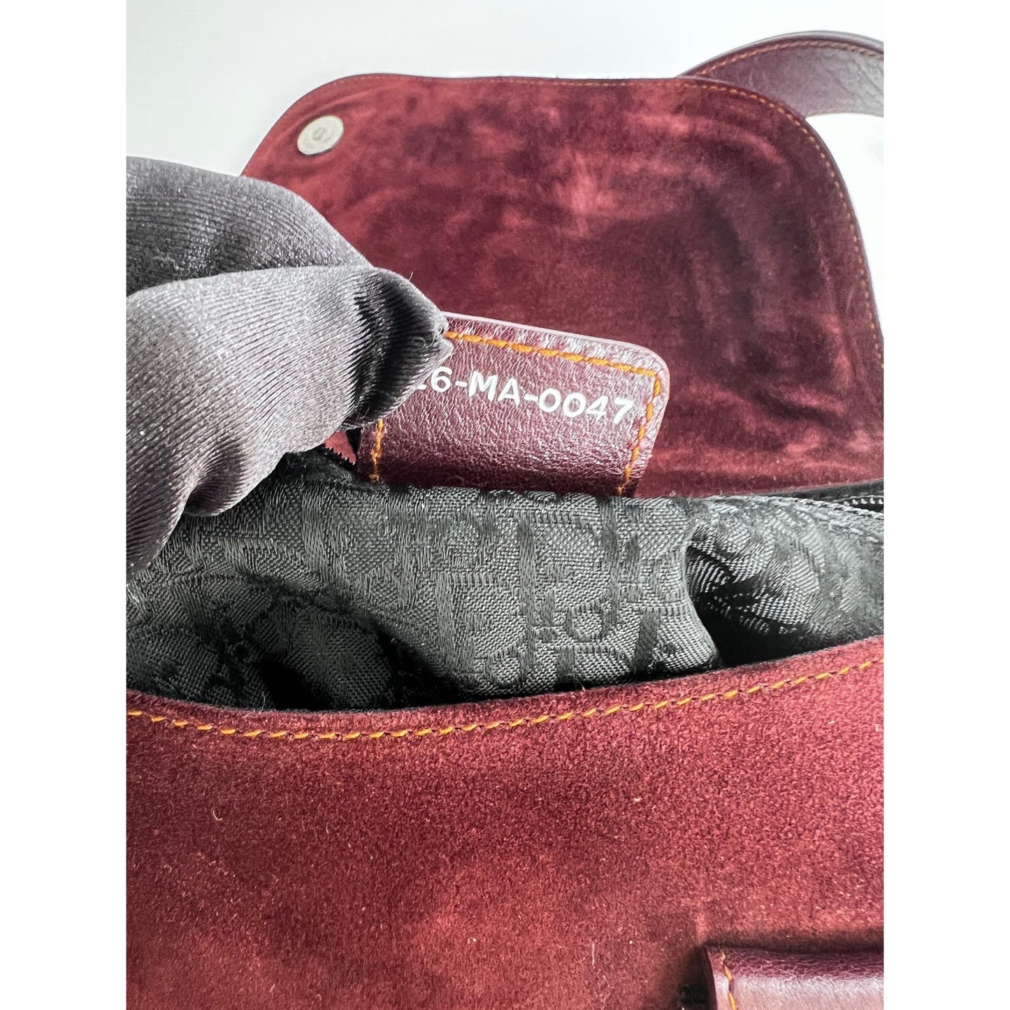 Dior brown suede mini size Gaucho bag