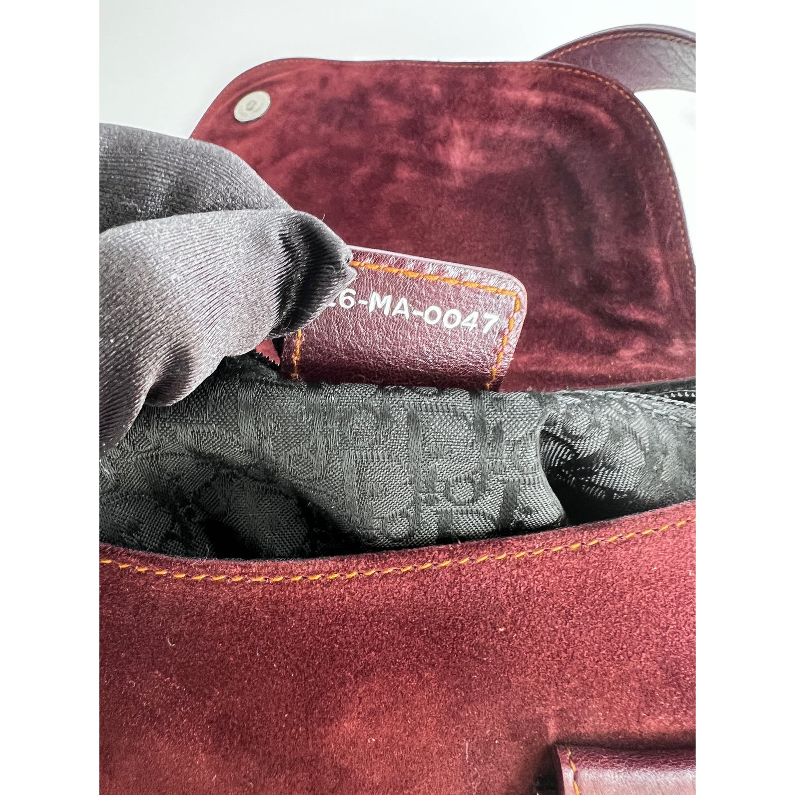 Dior brown suede mini size Gaucho bag