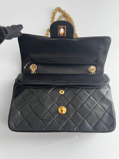 Vintage Chanel small size classic flap with Bijoux chain