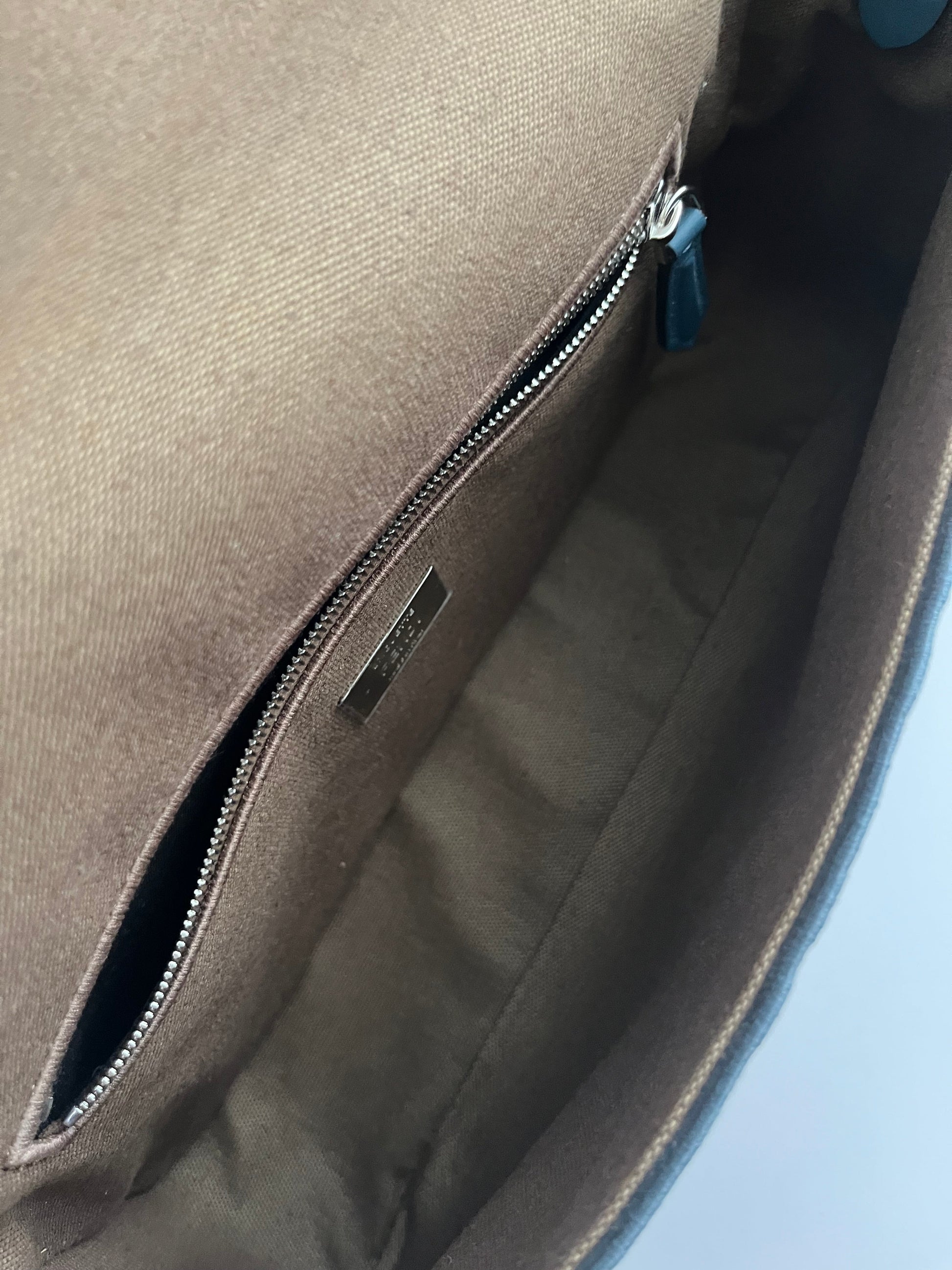 Fendi baguette new style FF velvet silver hardware shoulder bag NWOT