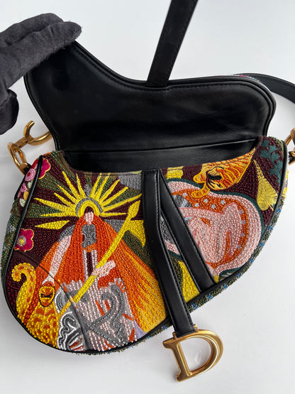 Dior new style beaded saddle bag from 2018 collection