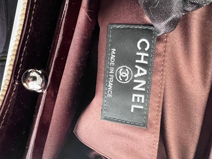 Chanel corduroy kiss lick CC shoulder bag
