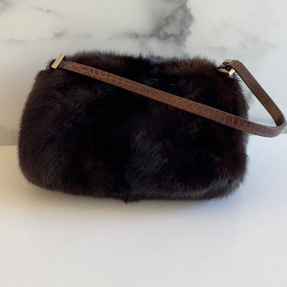 Vintage Fendi Mink Fur Mini Mamma Baguette
