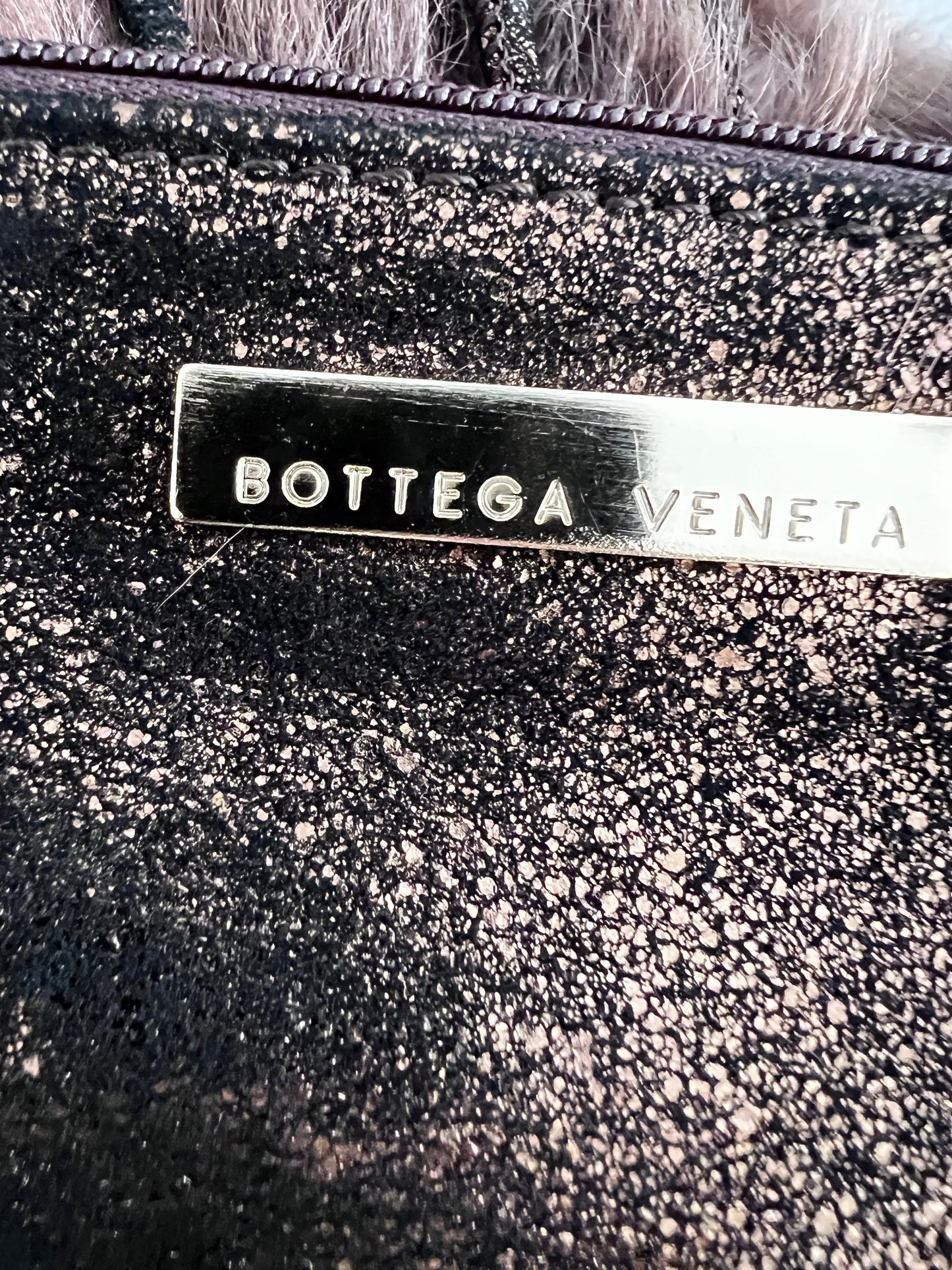 Bottega Veneta fur hobo woven bag