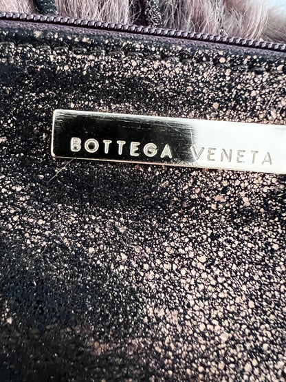 Bottega Veneta fur hobo woven bag
