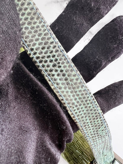 Vintage Fendi green sequin baguette