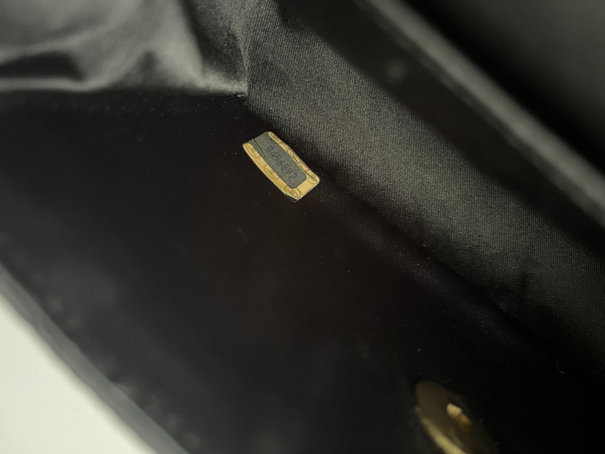 Chanel classic flap mini black satin gold hardware shoulder bag