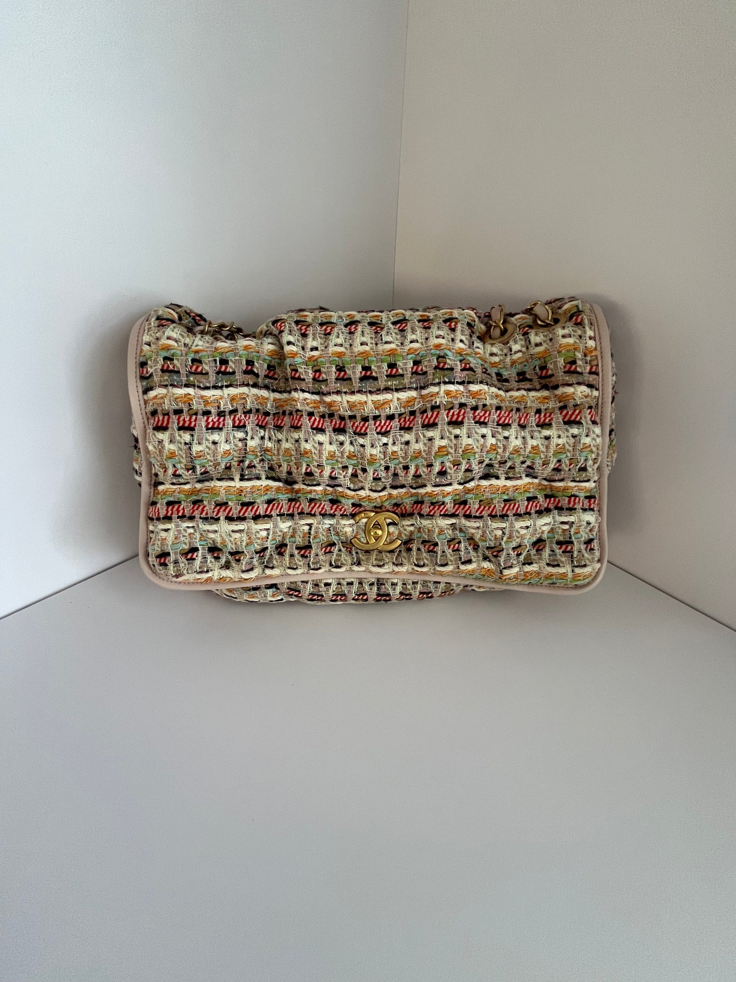 Chanel multicolor big size flap bag