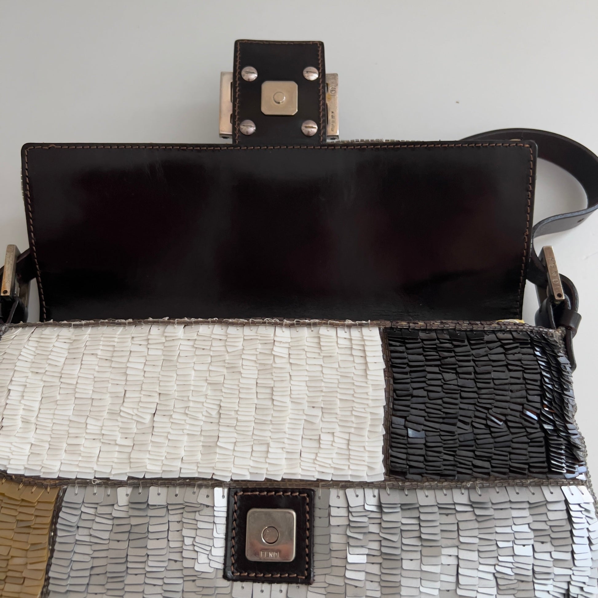 Fendi Multi Color Sequin Baguette