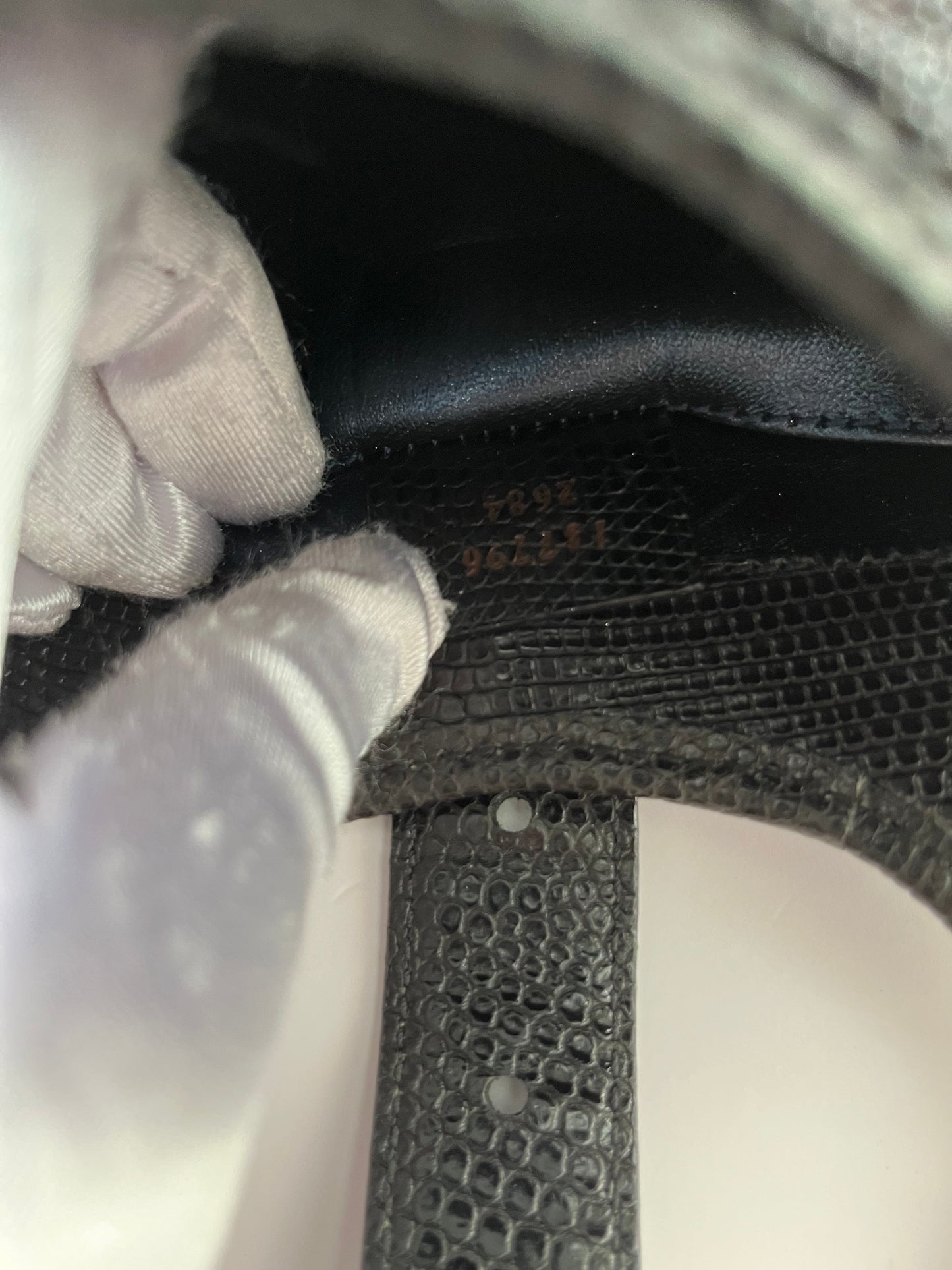 Gucci black leather glitter rhinestones gold hardware handbag