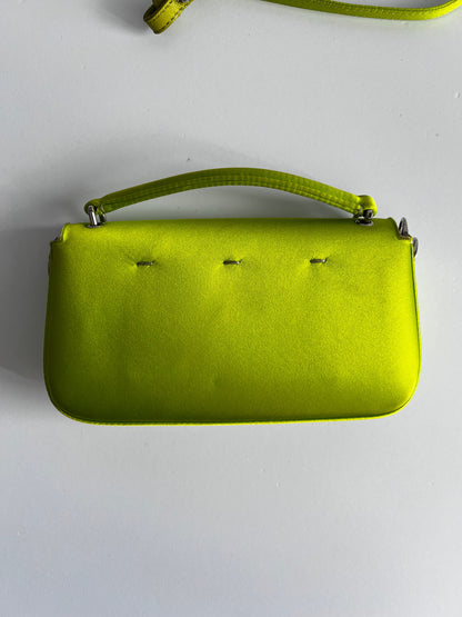 Fendi neon green satin bag