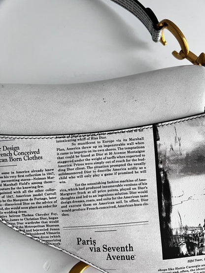 Pre-Owned Dior calfskin newspaper saddle bag