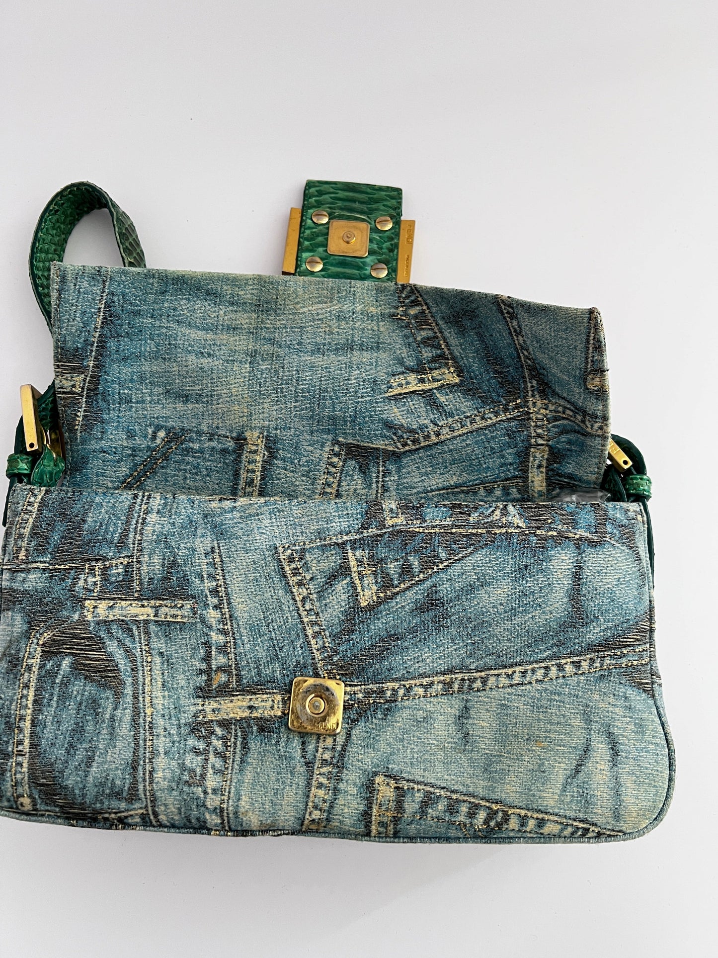 Fendi Limited Edition Denim Baguette