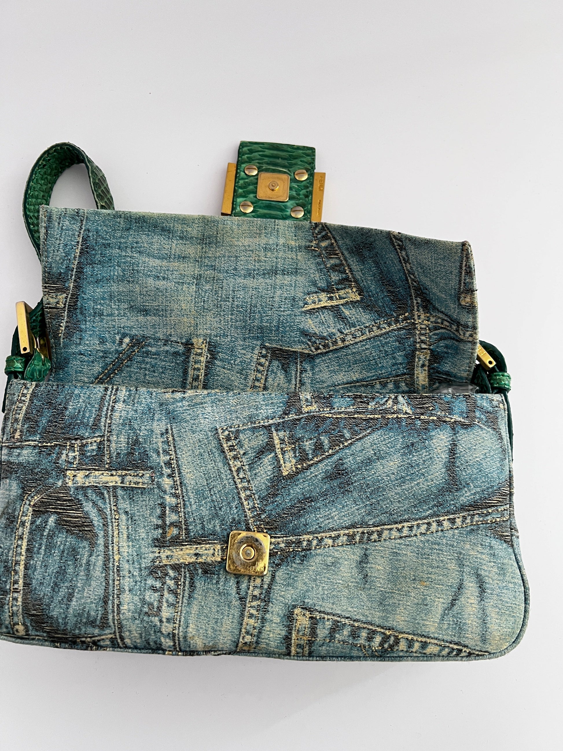 Fendi Limited Edition Denim Baguette