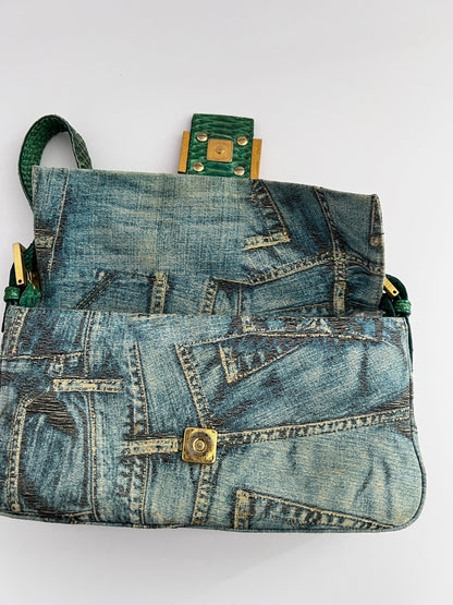 Fendi Limited Edition Denim Baguette