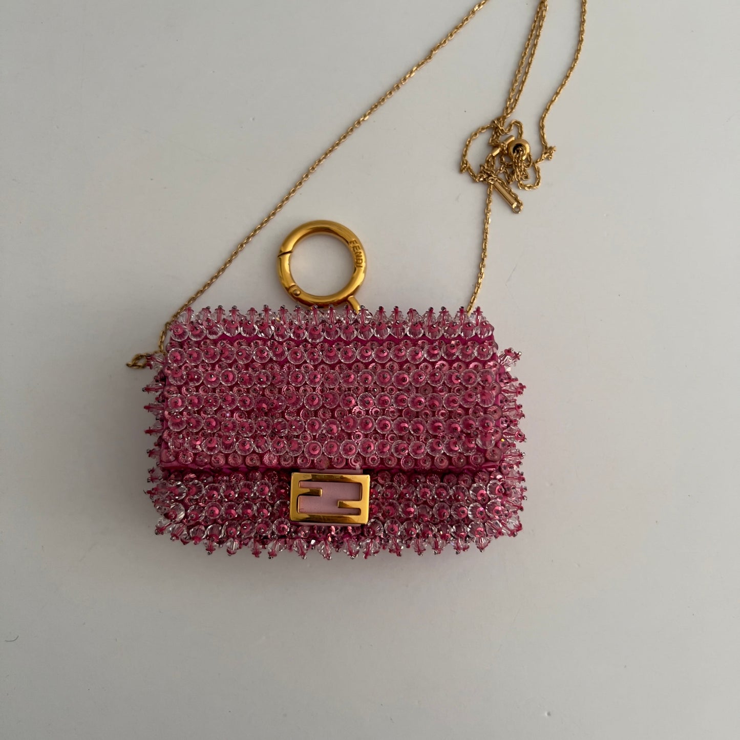 Fendi Pink Beaded Nano